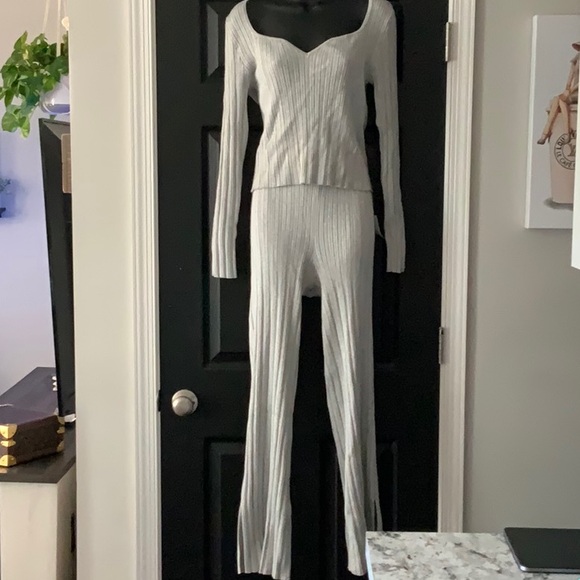 NWT Pink Rose Gray Pants Set XL 💎 - Picture 1 of 7